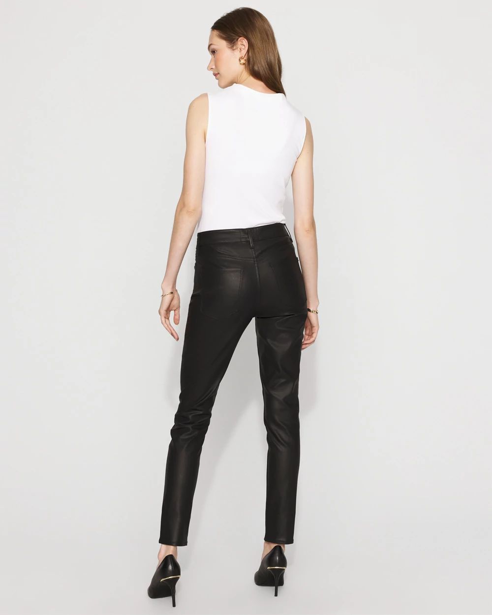 Petite High-Rise Skinny Coated Jean