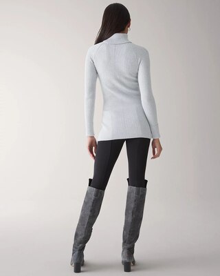 Long Sleeve Turtleneck Pointelle Tunic