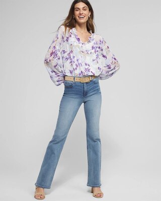 Outlet WHBM Georgette Sleeve Top