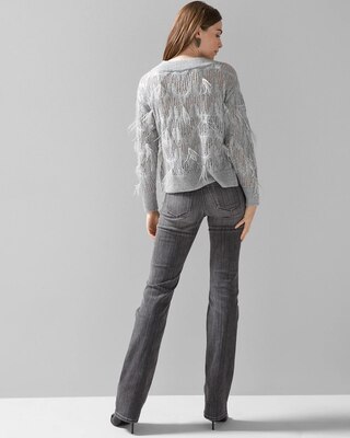 Feathered Sequin Sweater
