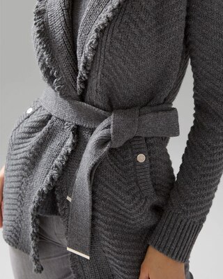 Fringe Shawl Sweater Coat
