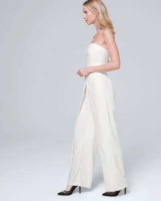 Convertible Strapless Split-Leg Jumpsuit