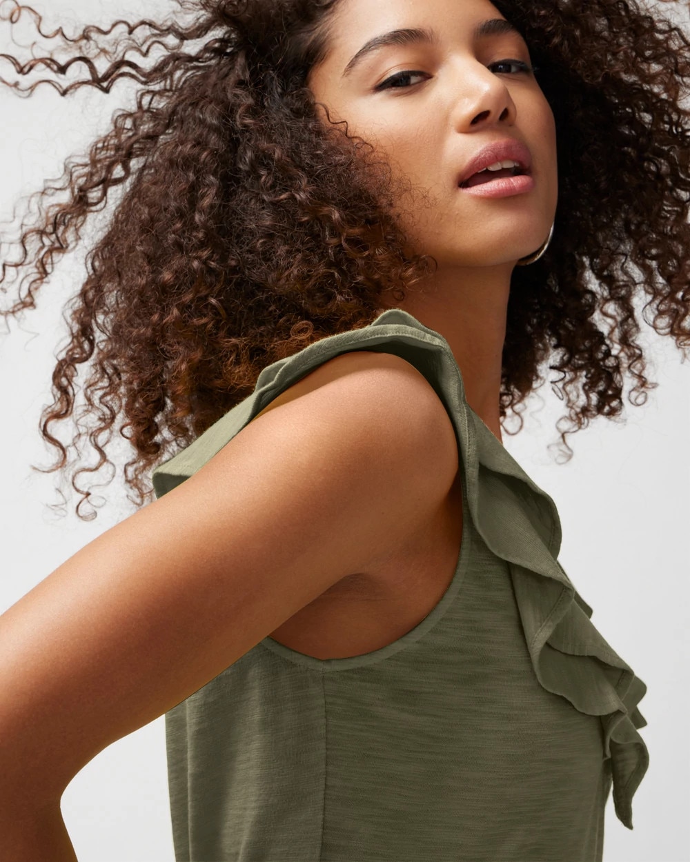 Ruffle Neck Tee