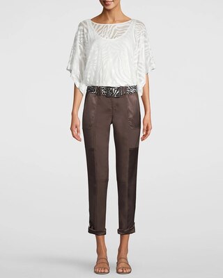 Mid-Rise Utility Straight Crop Jeans