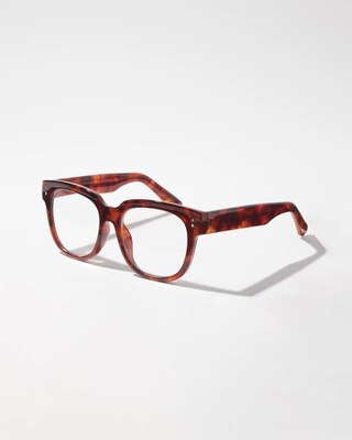 Tortoise Square Reading Glasses click to view larger image.