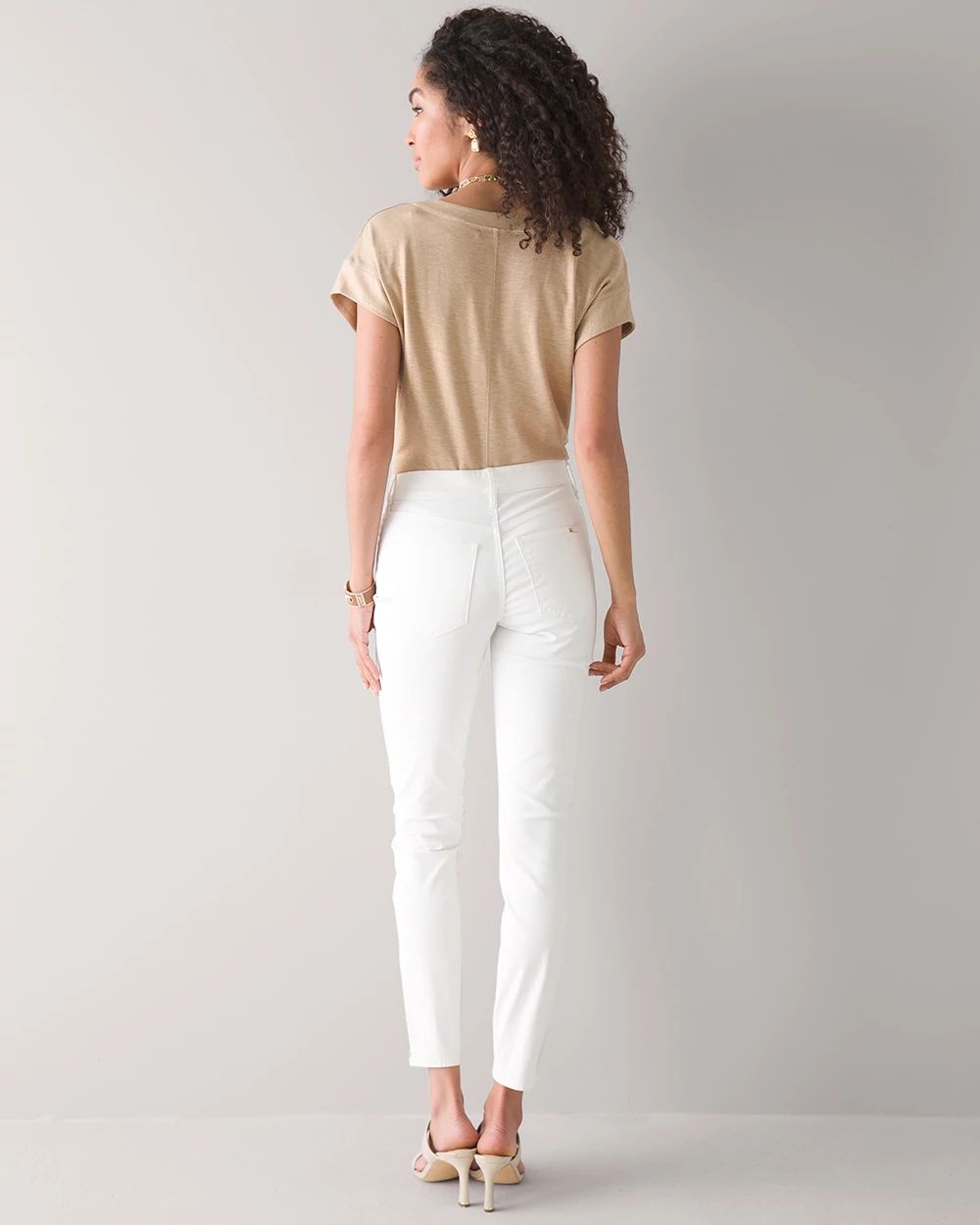 Curvy High-Rise Coated Skinny Ankle Jeans