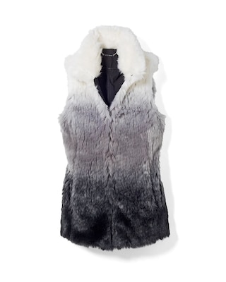 Ombre Faux Fur Vest click to view larger image.