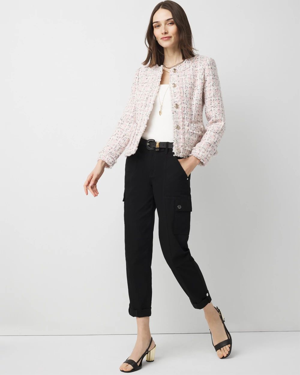 Petite Shimmery Tweed Jacket click to view larger image.