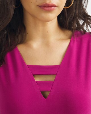 Cutout V-Neck Mini Dress click to view larger image.