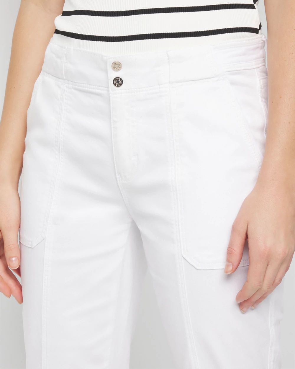 Mid-Rise Pret-A-Pedi Straight Crop Pants click to view larger image.