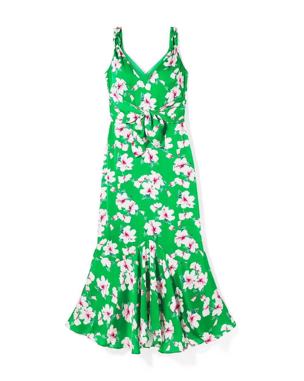Floral Satin Fit & Flare Dress