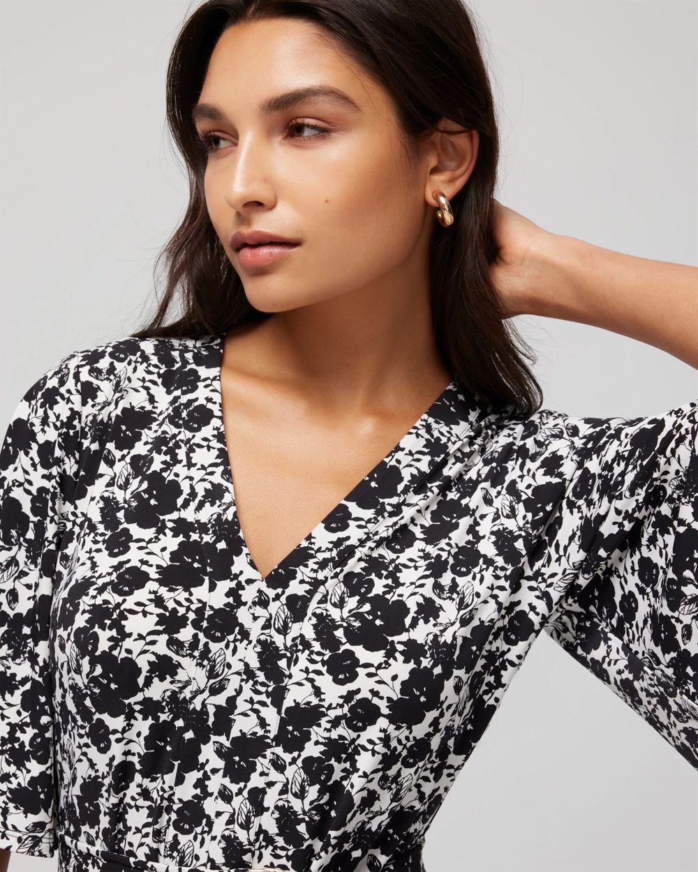 Matte Jersey Belted Kimono Dress