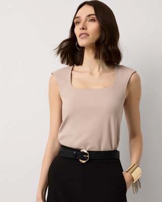 WHBM FORME™ All Ways Stretch Square Neck Top