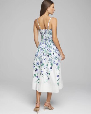Petite Sleeveless Seamed Bodice Fit & Flare Midi Dress