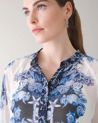 Long Sleeve Floral Soft Shirt click to view larger image.