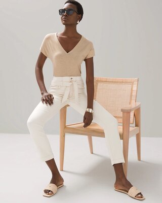 Extra High-Rise Tie Waist Slim Crops
