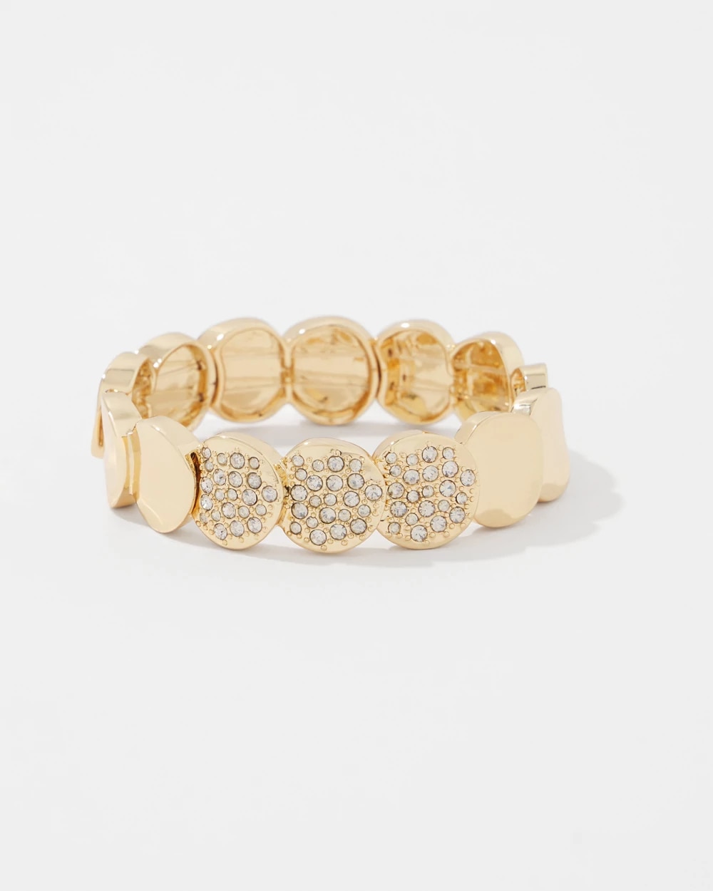 Pave Discs Stretch Bracelet