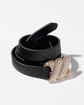 Crystal Buckle Pant Belt click to view larger image.