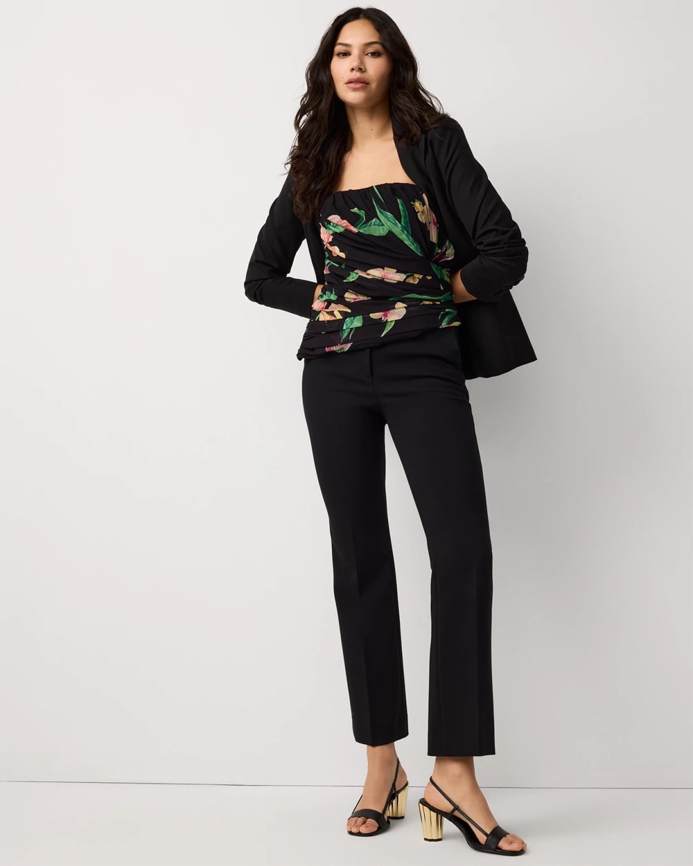 Draped Chiffon Bustier