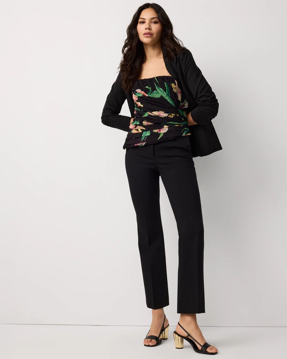 Draped Chiffon Bustier