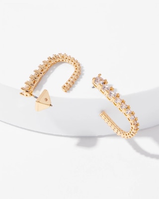 Crystal Hoop Earrings click to view larger image.