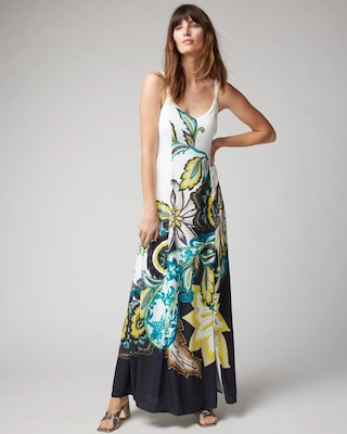 Lace-Up Back Maxi Dress