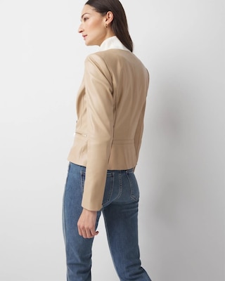 Faux Leather Moto Jacket click to view larger image.