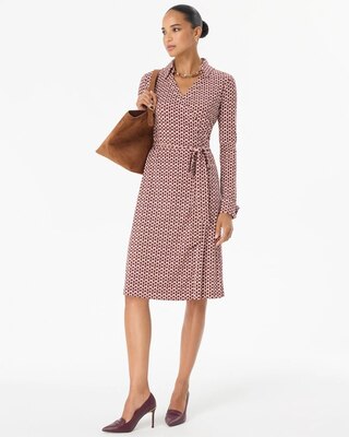 Collared Wrap Dress click to view larger image.