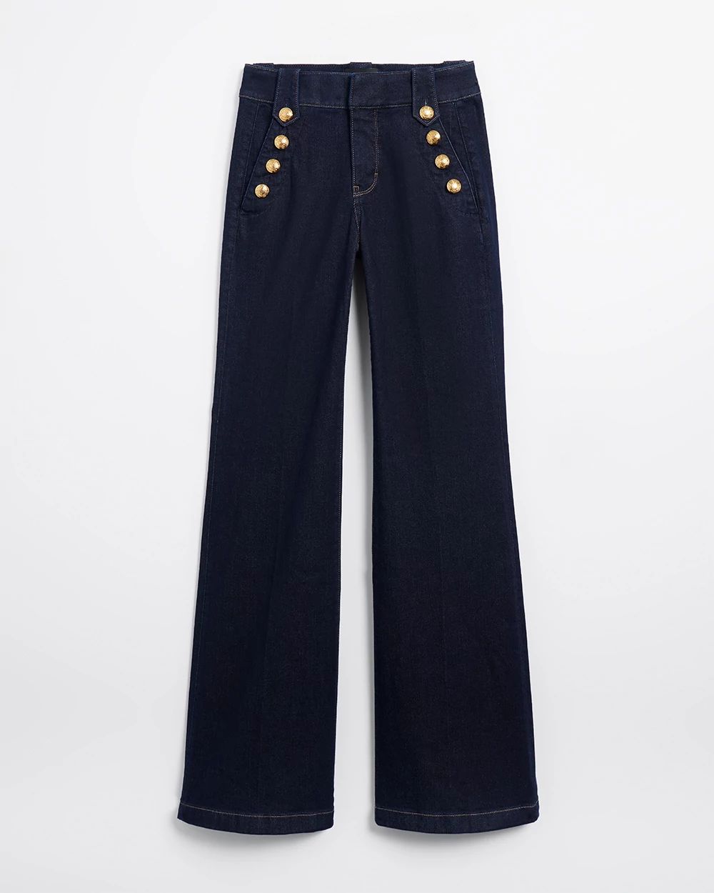 High-Rise Mariner Wide Leg Jeans