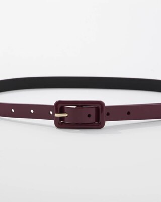 Faux Leather Skinny Belt click to view larger image.