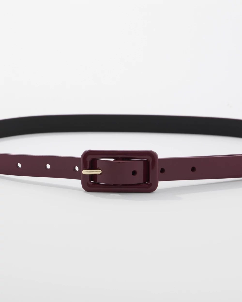 Faux Leather Skinny Belt