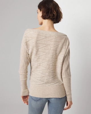 Novelty Stitch Asymmetrical Pullover Sweater click to view larger image.