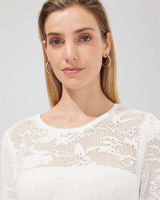 Outlet WHBM Pointelle Pullover Sweater