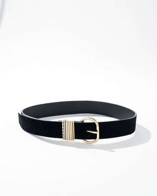 Suede Denim Belt