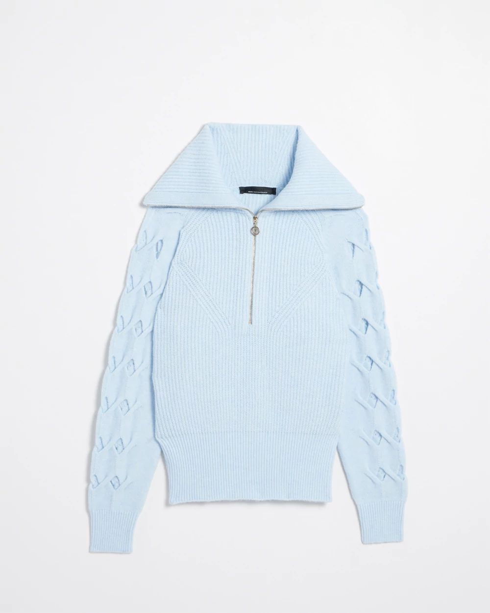 Novelty Sleeve Half Zip Pullover