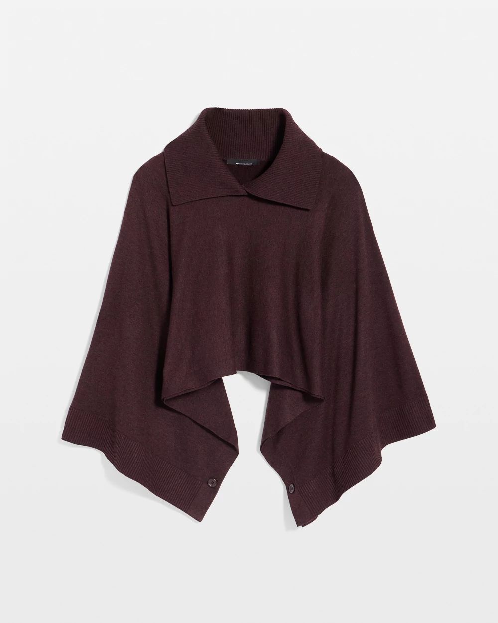 Split Neck Sweater Poncho click to view larger image.