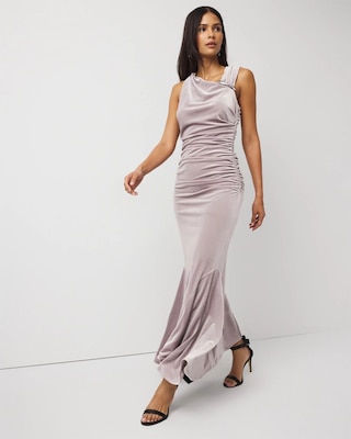 Peekaboo Back Velvet Dress click to view larger image.