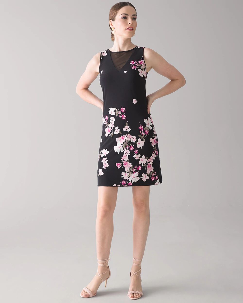 Sleeveless Matte Jersey Reversible Dress click to view larger image.