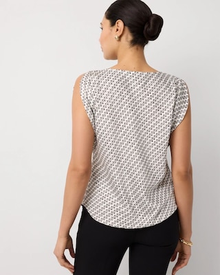 Satin Petal Sleeve Blouse click to view larger image.