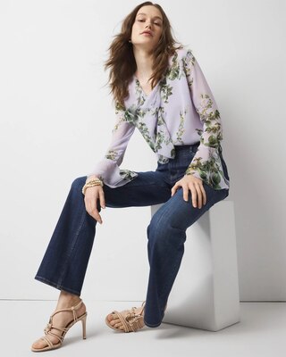 Floral Ruffle Blouse click to view larger image.