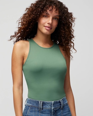 WHBM FORME™ Ribbed Stretch Tank click to view larger image.
