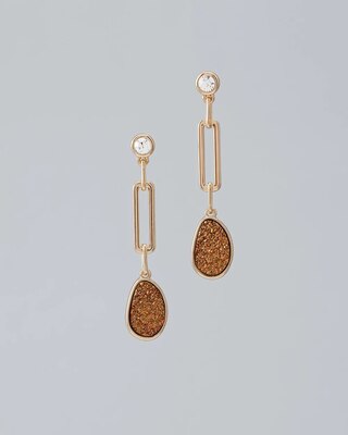 Faux Druzy Linear Earrings
