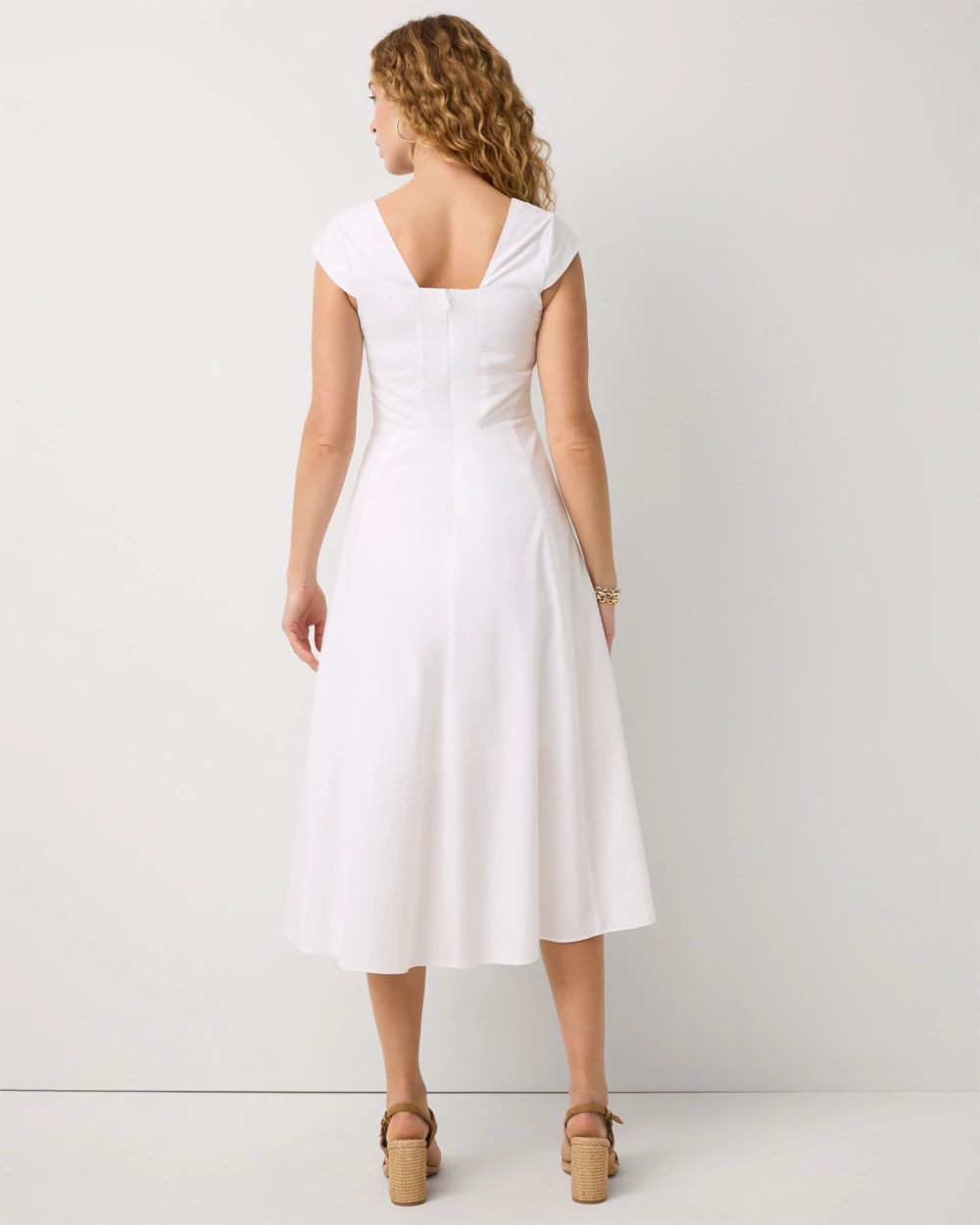 Poplin Midi Dress click to view larger image.