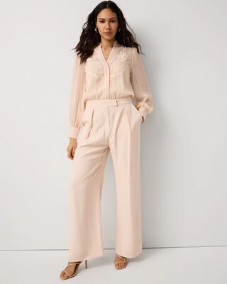 Lace Detail Wide Leg Jumpsuit