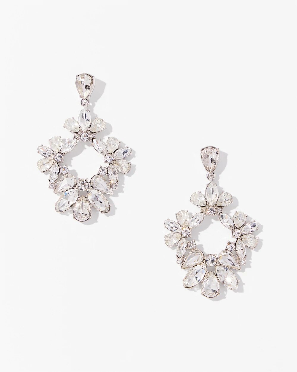 Crystal Statement Drop Earrings - image 2