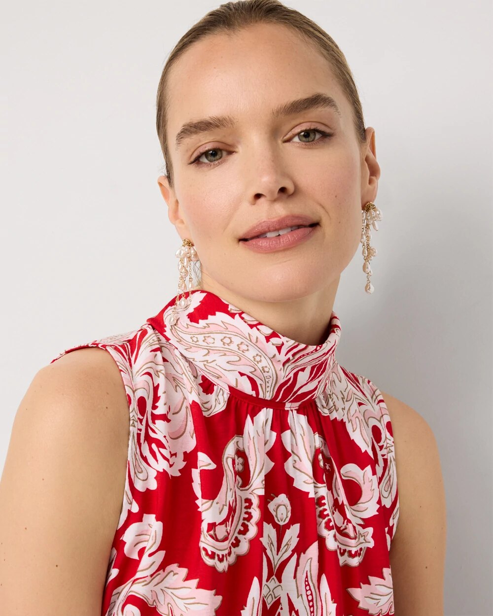 Glass + Shell Chandelier Earrings
