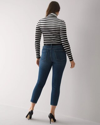Curvy-Fit High-Rise Sculpt Destructed Straight Jeans