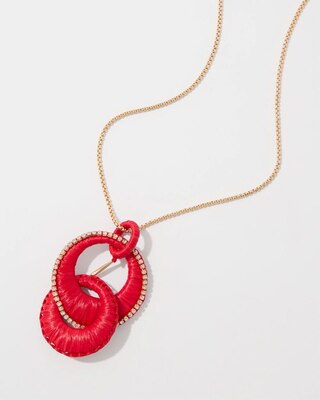 Raffia Pendant Necklace click to view larger image.