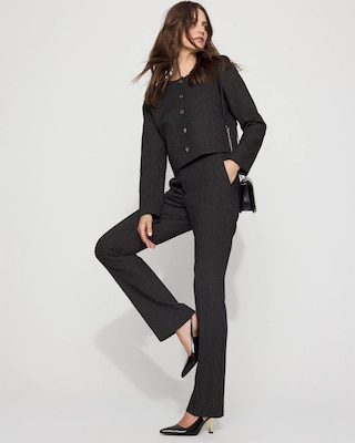 Collarless Button Front Jacket click to view larger image.