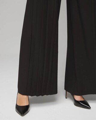 Matte Jersey Pleated Wide Leg Pant click to view larger image.